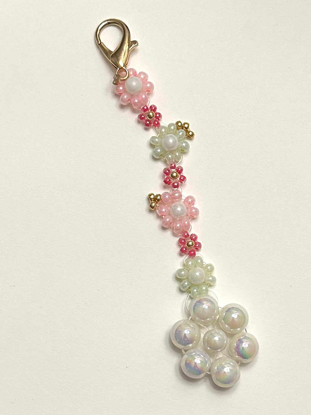 Pearly Floral Keychain / Bag Charm