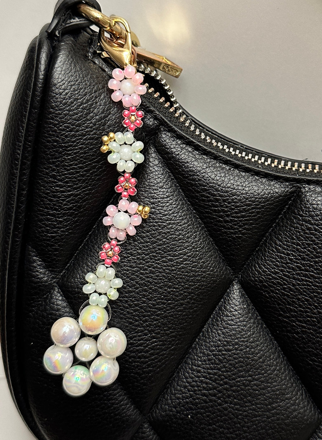 Pearly Floral Keychain / Bag Charm