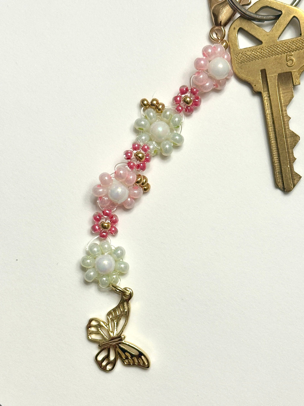 Beaded Butterfly Keychain / Bag Charm