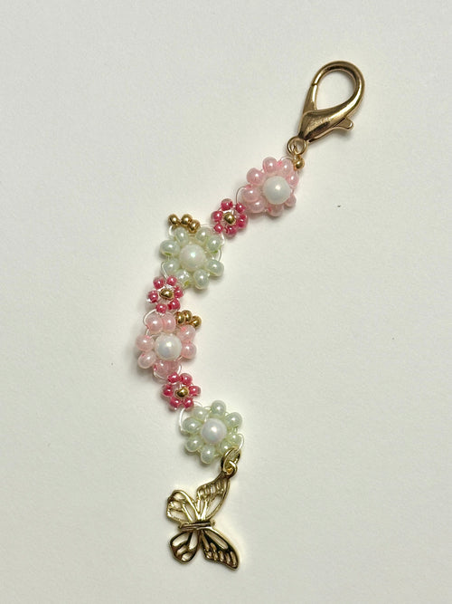 Beaded Butterfly Keychain / Bag Charm