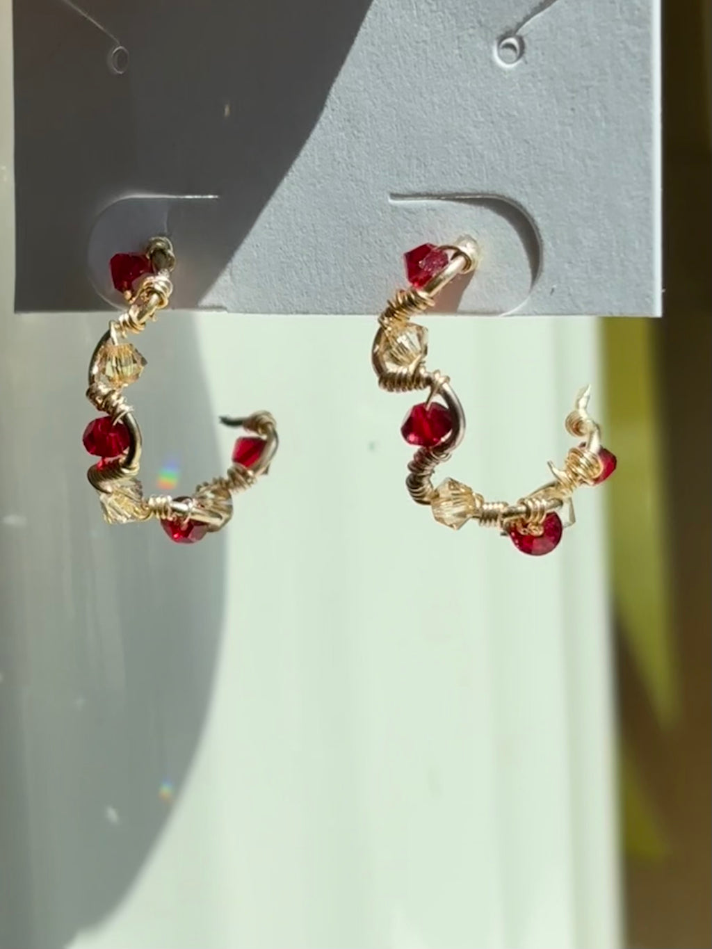 Whimsy Crystals Hoop Earrings
