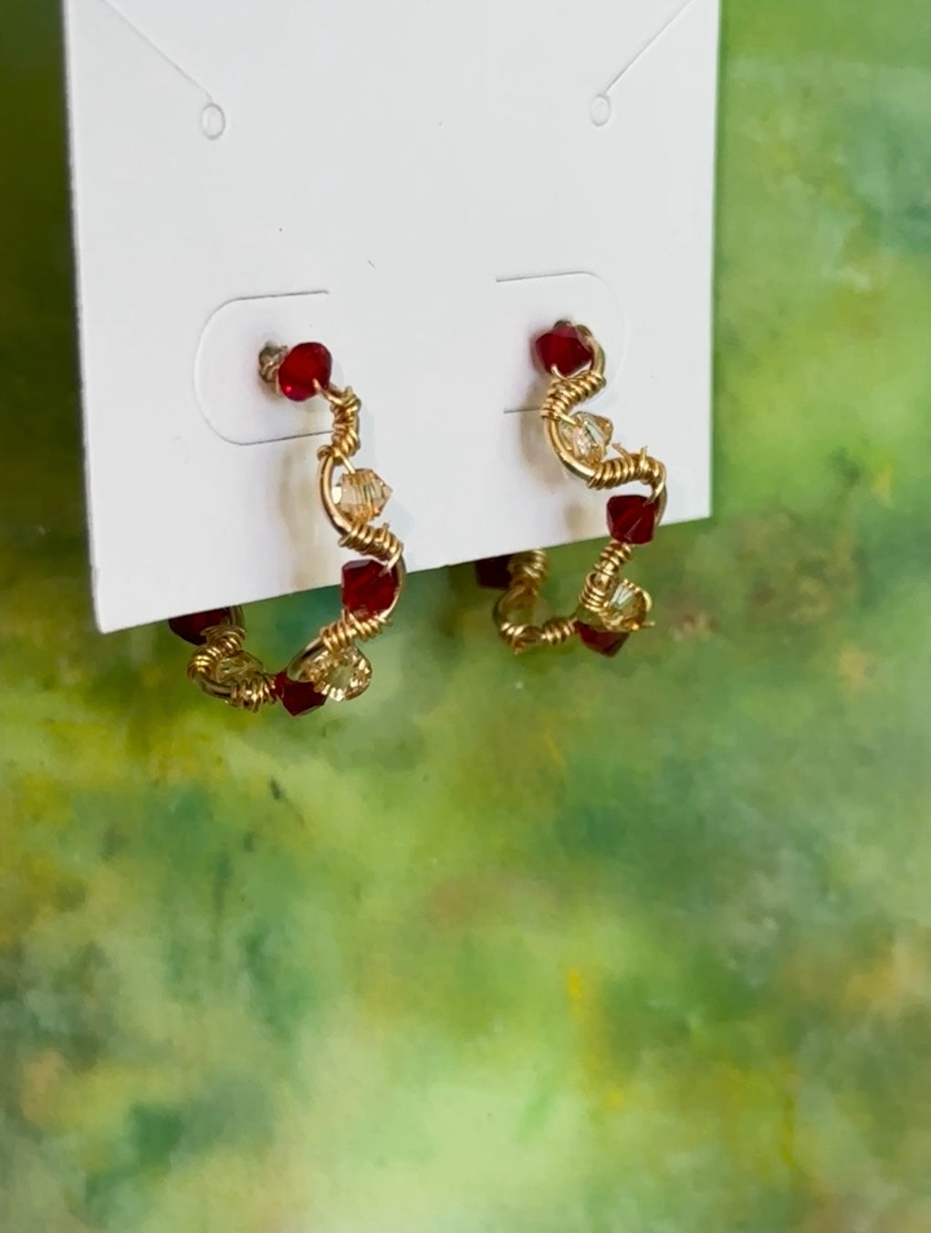 Whimsy Crystals Hoop Earrings