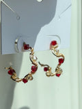 Whimsy Crystals Hoop Earrings